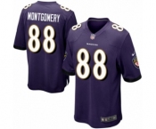 Men's Nike Baltimore Ravens #88 Ty Montgomery Game Purple Team Color NFL Jersey