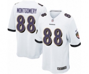 Men's Nike Baltimore Ravens #88 Ty Montgomery Game White NFL Jersey