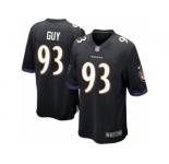 Men's Nike Baltimore Ravens #93 Lawrence Guy Game Black Alternate NFL Jersey