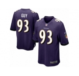 Men's Nike Baltimore Ravens #93 Lawrence Guy Game Purple Team Color NFL Jersey