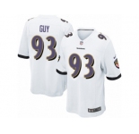 Men's Nike Baltimore Ravens #93 Lawrence Guy Game White NFL Jersey