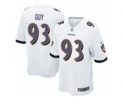Men's Nike Baltimore Ravens #93 Lawrence Guy Game White NFL Jersey