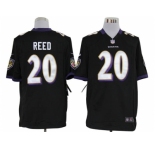 nike nfl jerseys baltimore ravens #20 reed black[game]