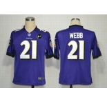 nike nfl jerseys baltimore ravens #21 webb purple[Game Art Patch]