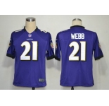 nike nfl jerseys baltimore ravens #21 webb purple[game]