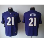 nike nfl jerseys baltimore ravens #21 webb purple[nike limited Art Patch]