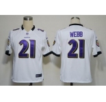 nike nfl jerseys baltimore ravens #21 webb white[game]