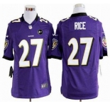 nike nfl jerseys baltimore ravens #27 ray rice purple[game Art Patch]