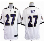 nike nfl jerseys baltimore ravens #27 ray rice white[game Art Patch]