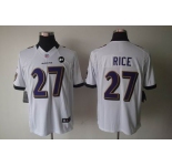 nike nfl jerseys baltimore ravens #27 ray rice white[nike limited Art Patch]