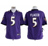 nike nfl jerseys baltimore ravens #5 flacco purple[game]