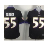 nike nfl jerseys baltimore ravens #55 suggs black[game]