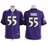 nike nfl jerseys baltimore ravens #55 suggs purple[game]