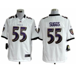nike nfl jerseys baltimore ravens #55 suggs white[game]