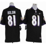 nike nfl jerseys baltimore ravens #81 anquan boldin black[game Art Patch]