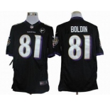 nike nfl jerseys baltimore ravens #81 anquan boldin black[nike limited Art Patch]
