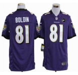 nike nfl jerseys baltimore ravens #81 anquan boldin purple[game Art Patch]