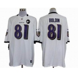 nike nfl jerseys baltimore ravens #81 anquan boldin white[nike limited Art Patch]