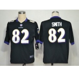 nike nfl jerseys baltimore ravens #82 smith black [game]