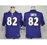 nike nfl jerseys baltimore ravens #82 smith purple [game]