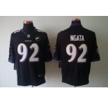 nike nfl jerseys baltimore ravens #92 ngata black[nike limited Art Patch]