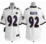 nike nfl jerseys baltimore ravens #92 ngata white[game Art Patch]