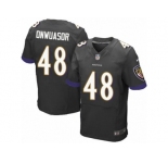 Men Nike Baltimore Ravens #48 Patrick Onwuasor Elite Black Alternate NFL Jersey