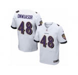 Men Nike Baltimore Ravens #48 Patrick Onwuasor Elite White NFL Jersey
