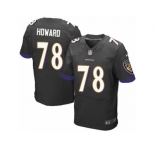 Men Nike Baltimore Ravens #78 Austin Howard Elite Black Alternate NFL Jersey