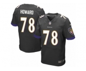 Men Nike Baltimore Ravens #78 Austin Howard Elite Black Alternate NFL Jersey