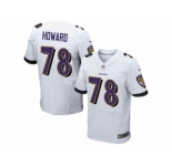 Men Nike Baltimore Ravens #78 Austin Howard Elite White NFL Jersey