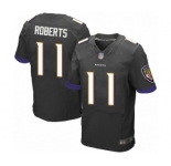 Men's Baltimore Ravens #11 Seth Roberts Elite Black Alternate Football Jersey