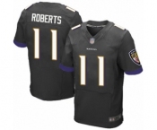 Men's Baltimore Ravens #11 Seth Roberts Elite Black Alternate Football Jersey