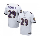 Men's Baltimore Ravens #29 Earl Thomas III Elite White Football Jersey