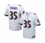 Men's Baltimore Ravens #35 Gus Edwards Elite White Football Jersey
