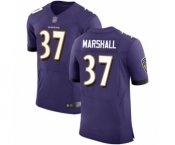 Men's Baltimore Ravens #37 Iman Marshall Purple Team Color Vapor Untouchable Elite Player Football Jersey