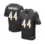 Men's Baltimore Ravens #44 Marlon Humphrey Elite Black Alternate Football Jersey