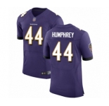 Men's Baltimore Ravens #44 Marlon Humphrey Purple Team Color Vapor Untouchable Elite Player Football Jersey