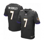 Men's Baltimore Ravens #7 Trace McSorley Elite Black Alternate Football Jersey
