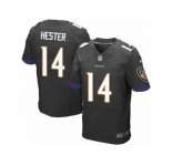 Men's Nike Baltimore Ravens #14 Devin Hester Elite Black Alternate NFL Jersey