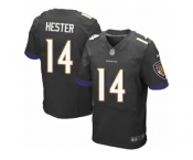 Men's Nike Baltimore Ravens #14 Devin Hester Elite Black Alternate NFL Jersey