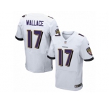 Men's Nike Baltimore Ravens #17 Mike Wallace Elite White NFL Jersey