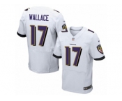 Men's Nike Baltimore Ravens #17 Mike Wallace Elite White NFL Jersey