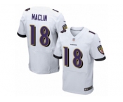 Men's Nike Baltimore Ravens #18 Jeremy Maclin Elite White NFL Jersey
