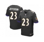 Men's Nike Baltimore Ravens #23 Tony Jefferson Elite Black Alternate NFL Jersey