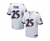 Men's Nike Baltimore Ravens #25 Tavon Young Elite White NFL Jersey