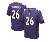 Men's Nike Baltimore Ravens #26 Marlon Humphrey Elite Purple Team Color NFL Jersey