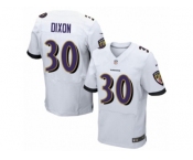 Men's Nike Baltimore Ravens #30 Kenneth Dixon Elite White NFL Jersey