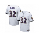 Men's Nike Baltimore Ravens #32 Eric Weddle Elite White NFL Jersey