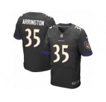 Men's Nike Baltimore Ravens #35 Kyle Arrington Elite Black Alternate NFL Jersey